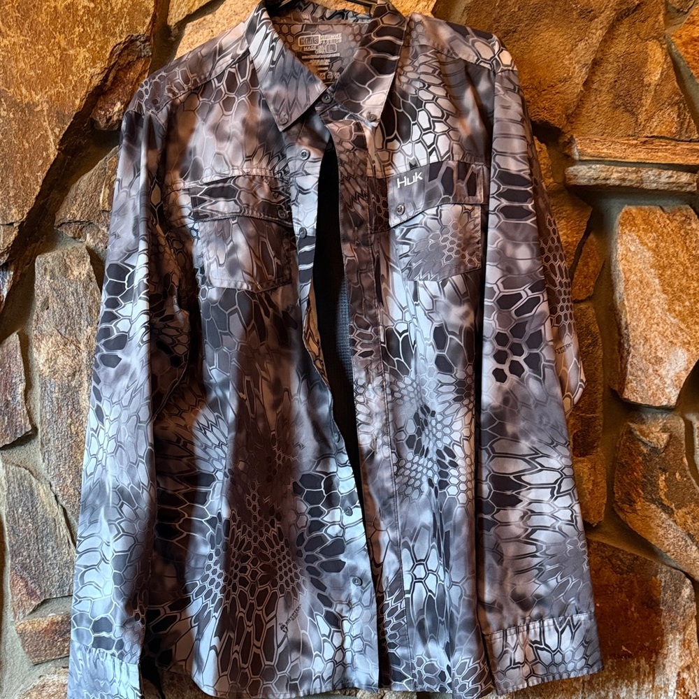 Huk Men's Monochrome Patterned Shirt Jacket